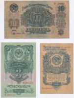 Szovjetunió 1947. 1R + 3R + 10R mindhárom lezárt fóliában T:III,III- Soviet Union 1947. 1 Ruble + 3 Rubles + 10 Rubles all three in sealed foil packing C:F,VG