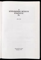A Közlekedési Múzeum évkönyve IX. 1988-1992, Szerk.: Katona András. Bp, 1994, Műszaki Könyvkiadó. Ki...