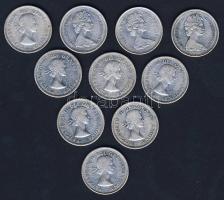 Kanada 1953-68. 25c Ag (10x) 8klf évszámmal T:3