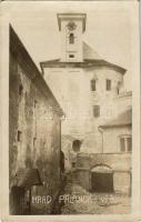 Munkács, Mukacheve, Mukacevo; vár, toronyóra / Hrad Palanok, vez / castle clock tower. photo (EK)