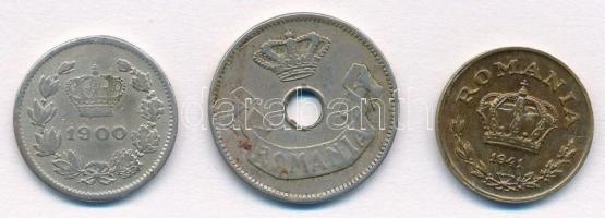 Románia 1900. 5b Cu-Ni + 1905. 10b Cu-Ni + 1941.1L Ni-sárgaréz T:1-,2,2- patina
Romania 1900. 5 Ban...