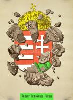 2 db MDF plakát, egyik erősen gyűrött 70x50 cm