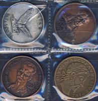 1982-92. 4klf db "MÉE" emlékérem "Marcus Aurelius, Bessenyei György, József Attila, VEFAG-Tatabánya" 3db Br + 1db Ffém T:2