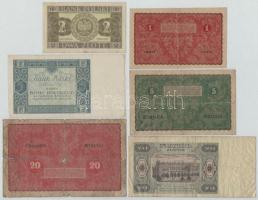 Lengyelország 1919-1936. 6db klf bankjegy T:III,III-,IV
Poland 1919-1936. 6pcs of diff banknotes C:...