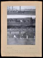 1966 Budapest lóverseny fotója a lovasok és lovak neveivel kartonon 25x33 cm