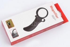 Magnifier többfunkciós nagyító 2,5 x / 25 x / 55 x nagyítással, led lámpával, UV fénnyel, új állapot...