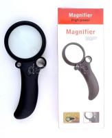 Magnifier többfunkciós nagyító 2,5 x / 25 x / 55 x nagyítással, led lámpával, UV fénnyel, új állapotban, eredeti csomagolásban, elemmel