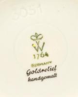 Wallendorf kézzel festett porcelán teatartó. Jelzett, hibátlan 15 cm