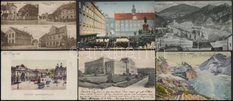 53 db RÉGI külföldi városképes lap: osztrák, svájci, német / 53 pre-1945 European town-view postcards: Austrian, Swiss, German