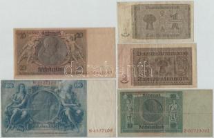 Németország / Weimari Köztársaság 1929. 10M + 20M + Német Harmadik Birodalom 1935. 100M + 1937. 1M +...