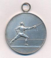 1944. "Castelli Béla emlékverseny - legjobb vívó" ezüstözött Br díjérem füllel (26,48g/40m...