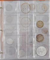 Vegyes 119db-os magyar és külföldi érme tétel háromgyűrűs berakóban T:vegyes