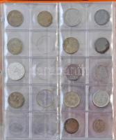 Vegyes 119db-os magyar és külföldi érme tétel háromgyűrűs berakóban T:vegyes