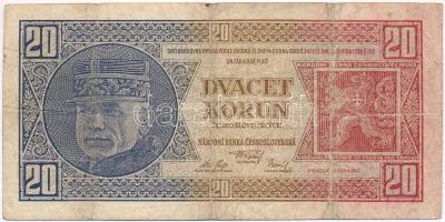 Csehszlovákia 1925. 20K T:III,III-
Czechoslovakia 1925. 20 Korun C:F,VG
Krause 21.a