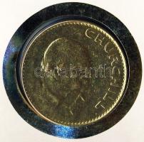 Nagy-Britannia 1965. 1C "Churchill" aranyozva nagyalakú érmés, bélyeges borítékon USA kisí...