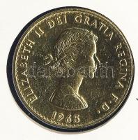 Nagy-Britannia 1965. 1C "Churchill" aranyozva nagyalakú érmés, bélyeges borítékon USA kisí...