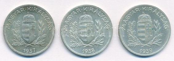 1937-1939. 1P Ag (3xklf) T:1-,2 
Adamo P6