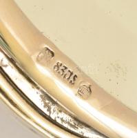 Ezüst pipere készlet: Tükör 29 cm, kis hibával, két kefe