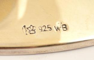 cca 1950 jelzett ezüst váza 92 g, 20 cm