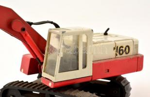 Conrad lánctalpas, hidraulikus munkagép . Fém modell 12x16 cm