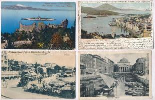 23 db RÉGI horvát és tengermelléki városképes lap: Fiume, Lovrana, Trieszt, Cirkvenica, Pola, Susak,...