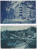 23 db RÉGI horvát és tengermelléki városképes lap: Fiume, Lovrana, Trieszt, Cirkvenica, Pola, Susak,...