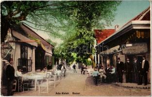 1921 Ada Kaleh, Bazár, Hussni Salih és Társa üzlete, törökök / Turkish bazaar shop