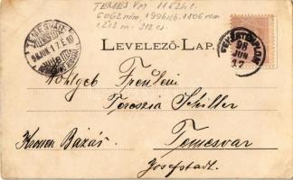 1898 Fehértemplom, Ung. Weisskirchen, Bela Crkva; Schmitz-féle kápolna, Wendel és Fő utca, vasútállo...