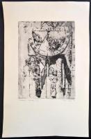 Finta Edit (1945 - ): Évszakok. Rézkarc, papír, jelzett. 33x24 cm