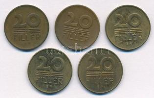 1946-1950. 20f tombak (5x) közte 4db klf. Teljes sor! T:1-,2
Adamo F4