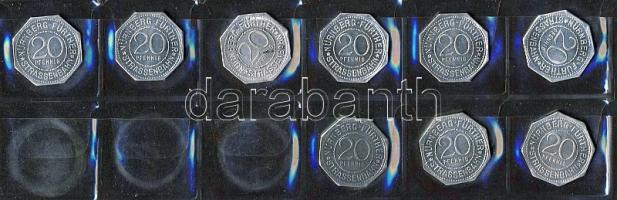 Német Birodalom/Weimari Köztársaság/Nürnberg DN (1920.) 20Pf 46klf db "Nürnberg-Fürthi Villamos...