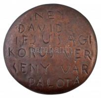 DN "Ney Dávid Ifjúsági Kórusverseny Várpalota" kétoldalas Br emlékérem, tokban. Szign.: LF...