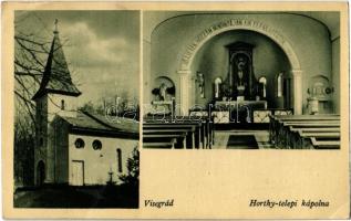 1945 Visegrád, Horthy telepi kápolna, belső, oltár (fa)