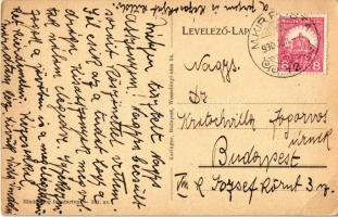 1930 Visegrád, vár Mátyás király idejében + M. kir. Főposta  12. bélyegző (EK)