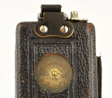 Contessa-Nettel Suevia fényképezőgép Nettar-Anastigmat f:6,3 F=10,5 cm objektívvel, a sín kicsit szo...