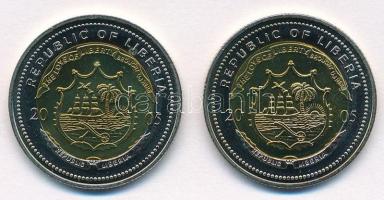 Libéria 2005. 5$ bimetál "XX. World Youth Day - Cologne 2005" (2x) T:1,1-
Liberia 2005. 5...
