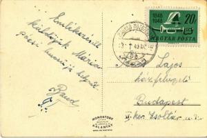 Máriapócs, Kegytemplom, Tokár Ilona üzlete, Vasútállomás, Zarándokház, Fasor + 1949 Magyar Mozgópost...