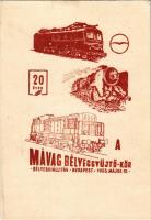 1955 20 éves s MÁVAG Bélyeggyűjtő-Kör. Bélyegkiállítás Budapest / 20th anniversary of the Philatelists Circle of the Hungarian Royal State Railroads Machine Factory. So. Stpl (non PC)