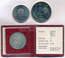 1980. 100Ft Ni "Szovjet-magyar közös űrrepülés" + 1984. 100Ft alpakka "Kőrösi Csoma S...