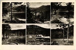 1943 Tusnádfürdő, Baile Tusnad; Szent Anna tó és környéke / Lacul Sfanta Ana / lake + M. kir. posta 353. bélyegző