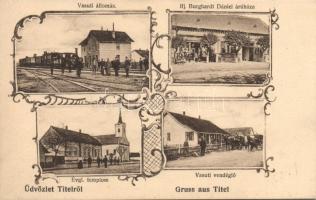 Titel Railway-station, restaurant, shop