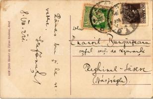 1921 Arad, Városház tér, Evangélikus templom. Oláh Sándor és Társa kiadása / Town Hall Square, Luthe...