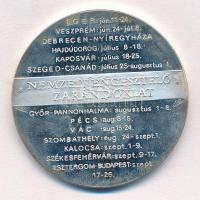 Bozó Gyula (1913-2004) 1994. Nemzeti Engesztelő Zarándoklat / Fatimai szentély Szűzanya szobra peremén jelzett Ag emlékérem (36,51g/0.925/42mm) T:2 (eredetileg PP)