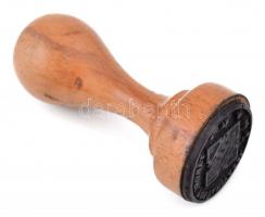 cca 1945 "Tábori Postahivatal" feliratú, fa nyeles gumibélyegző az ún. "Szálasi-címer...