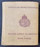 1939 Magyar Királyi Államvasutak: Hivatalos menetrendkönyv