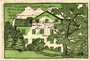1927 Bélatelep (Fonyód), Sirály szálló, művészlap. Kiadja Fráter és Társa s: Binder L.