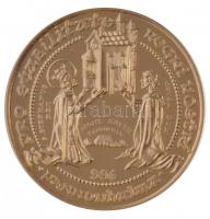 Lebó Ferenc (1960-) 1996. "II. János Pál pápa látogatása - Pannonhalma, Győr" aranyozott e...