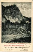 Máramaros, Maramures; Sziklarészlet a Visó-völgyben / rocks in the Valea Viseului