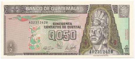 Guatemala 1989. 1/2Q T:I  Guatemala 1989. 1/2 Quetzal C:UNC