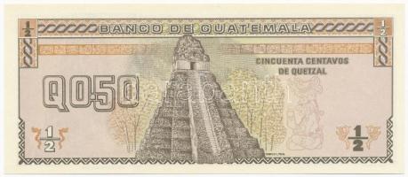 Guatemala 1989. 1/2Q T:I 
Guatemala 1989. 1/2 Quetzal C:UNC